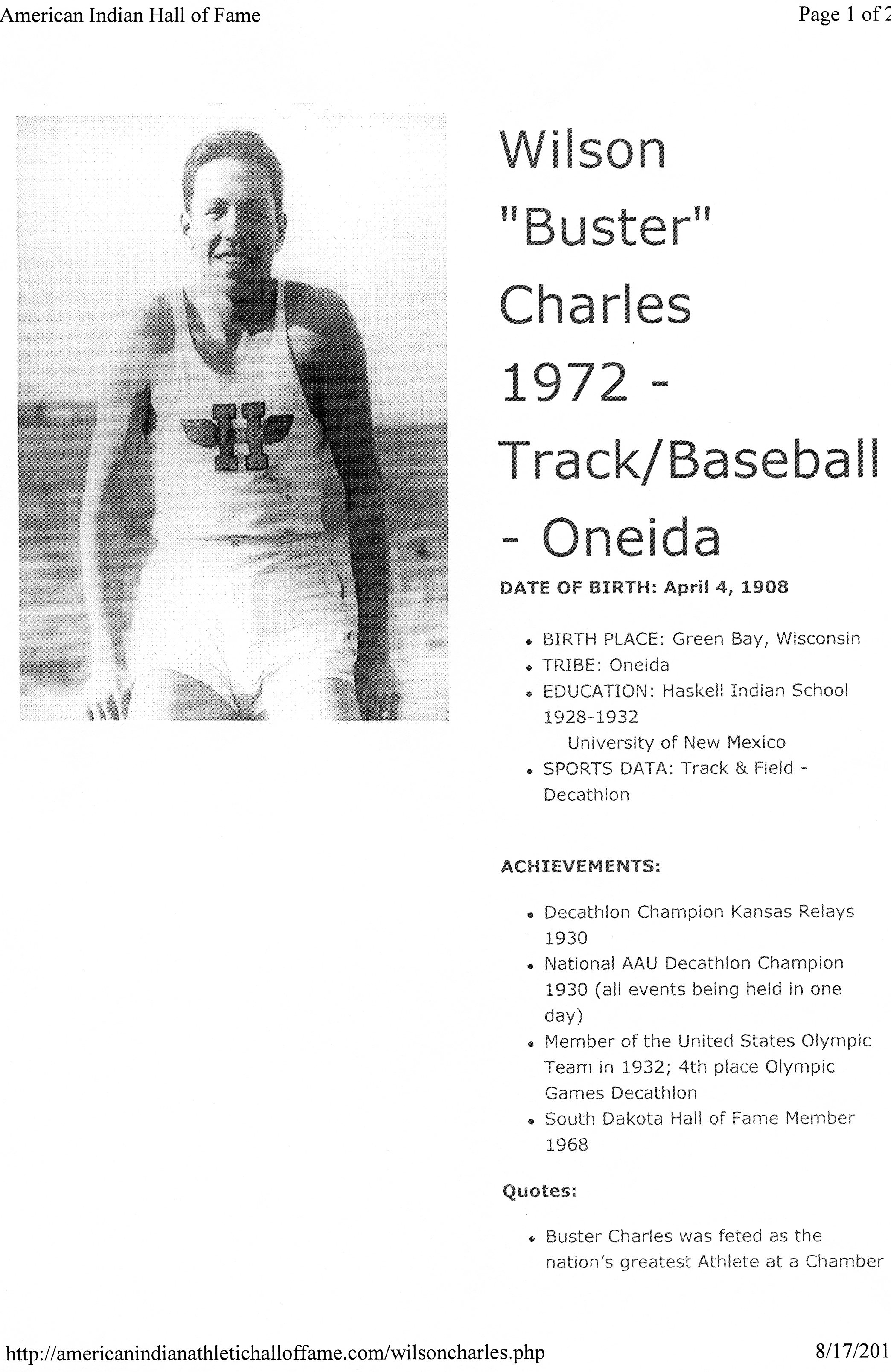 Wilson “Buster” Charles